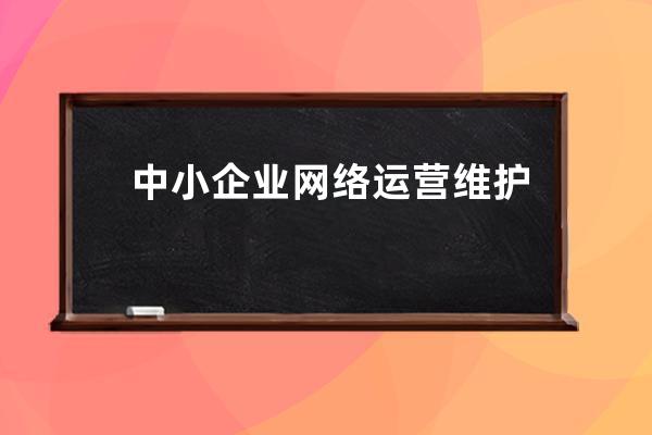 中小企业网络运营维护教程(中小企业网络运营维护教程第二版)