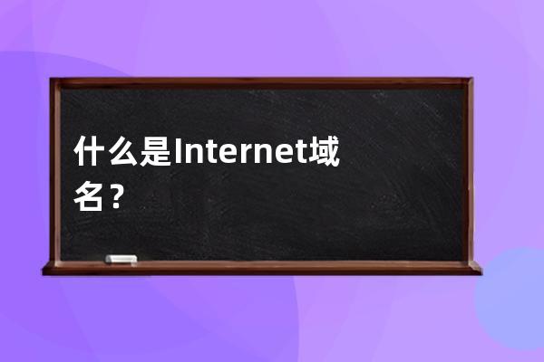 什么是Internet域名？