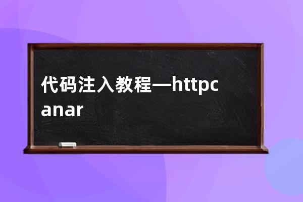 代码注入教程—httpcanary注入教程