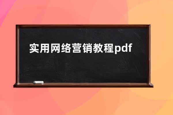 实用网络营销教程pdf