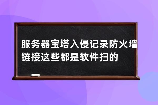 服务器宝塔入侵记录 防火墙链接 这些都是软件扫的