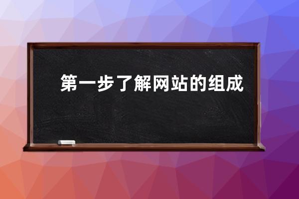 第一步 了解网站的组成部分