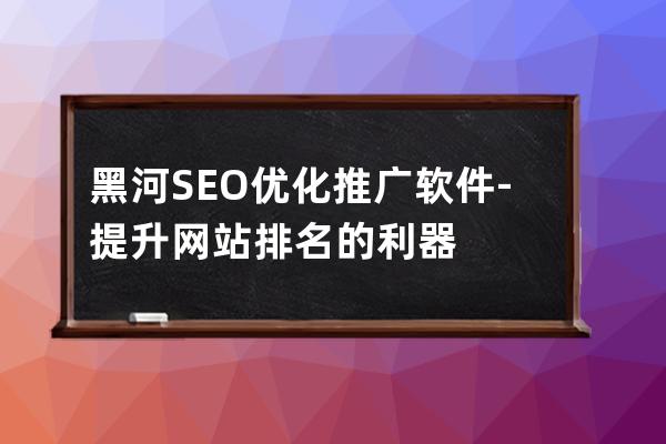 黑河SEO优化推广软件-提升网站排名的利器
