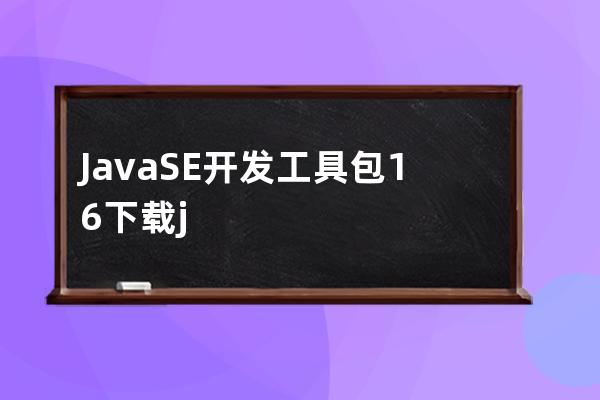 Java SE 开发工具包 16 下载 jdk下载