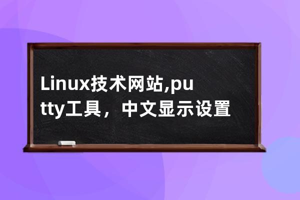 Linux技术网站,putty工具，中文显示设置