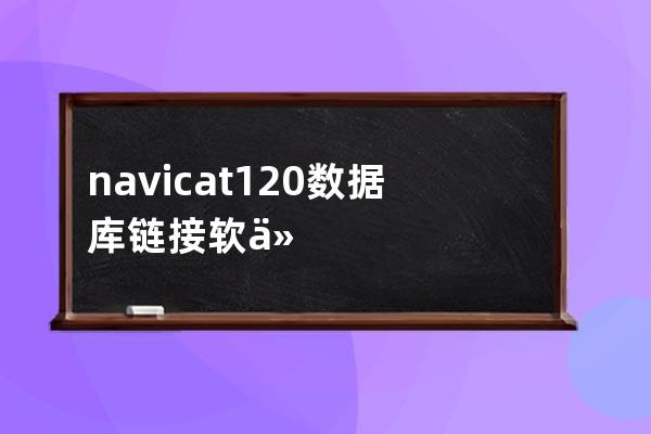 navicat120数据库链接软件破解版本